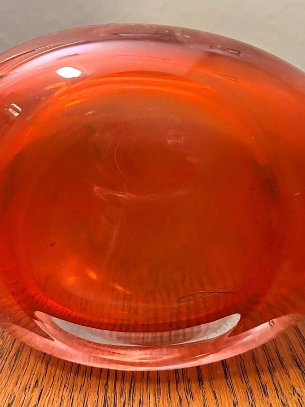 Red Glass Vase - Picture 4 of 5